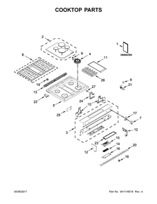 Part Location Diagram of W11117880 Whirlpool KNOB