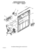 INNER DOOR PARTS Diagram and Parts List for 7WDT770PAYW2  Whirlpool Dishwasher