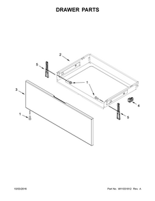Drawer Parts Diagram and Parts List for 66475113610  Kenmore Range
