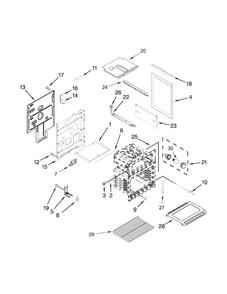 Chassis Parts Diagram and Parts List for WGG555S0BB01  Whirlpool Range