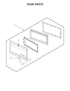 Door Parts Diagram and Parts List for WMH32519FB0  Whirlpool Microwave