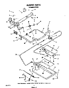 Burner Diagram and Parts List for D6757*0  Roper Range