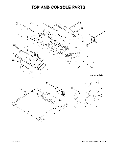 Top and console parts Diagram and Parts List for 11069133414  Kenmore Dryer