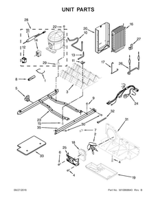 Unit Parts Diagram and Parts List for 10650029213  Kenmore Refrigerator