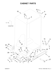 Part Location Diagram of W10355758 Whirlpool BRACKET