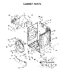 Cabinet parts Diagram and Parts List for 11091952710  Kenmore Dryer