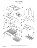 SHELF PARTS Diagram and Parts List for GX2SHBXVB05  Whirlpool Refrigerator