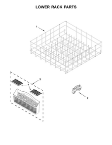 Lower Rack Parts Diagram and Parts List for 66517389N710  Kenmore Dishwasher