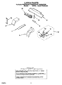LATCH PARTS Diagram and Parts List for YKEMS307GS3  KitchenAid Microwave Oven Combo