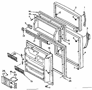 Part Location Diagram of 533470 Whirlpool Refrigerator door panel