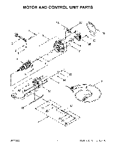 Motor And Control Unit Parts Diagram and Parts List for 5KSM195PSCHI0  KitchenAid Mixer