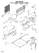 UNIT PARTS Diagram and Parts List for ET1CHKXKQ04  Whirlpool Refrigerator