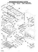 REFRIGERATOR SHELF Diagram and Parts List for KBRS36FKB00  KitchenAid Refrigerator