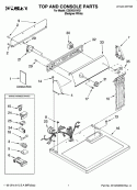 TOP AND CONSOLE PARTS Diagram and Parts List for CGDX631VQ1  Crosley Dryer