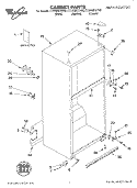 CABINET, LITERATURE Diagram and Parts List for ET18GMXHN00  Whirlpool Refrigerator