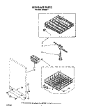 DISHRACK Diagram and Parts List for WU5650V1  Roper Dishwasher
