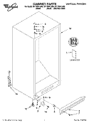 CABINET, LITERATURE Diagram and Parts List for EV170NYLB00  Whirlpool Freezer