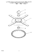LOWER WASHARM AND STRAINER Diagram and Parts List for KUDV25SHBL2  KitchenAid Dishwasher
