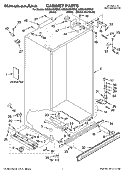 CABINET PARTS Diagram and Parts List for KSSS42QMW03  KitchenAid Refrigerator