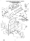 CONTROLS AND REAR PANEL Diagram and Parts List for LST8244DZ0  Whirlpool Washer