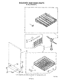 DISHRACK AND PANEL Diagram and Parts List for DU8500XT3  Whirlpool Dishwasher
