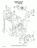 CABINET PARTS Diagram and Parts List for WED4750XQ1  Whirlpool Dryer
