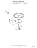 TURNTABLE PARTS Diagram and Parts List for YWMH1162XVS5  Whirlpool Microwave