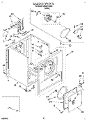 SECTION Diagram and Parts List for LER2614BW2  Whirlpool Dryer