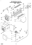 ICEMAKER Diagram and Parts List for 8ED22DQXBN01  Whirlpool Refrigerator