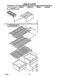 SHELF Diagram and Parts List for RT14DKYAW00  Roper Refrigerator