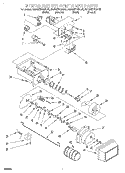 MOTOR AND ICE CONTAINER Diagram and Parts List for KSRS27FGAL00  KitchenAid Refrigerator