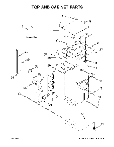 Top and cabinet parts Diagram and Parts List for WTW7500GC3  Whirlpool Washer