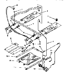 Manifold Diagram and Parts List for SF360PEENO  Whirlpool Range
