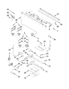 Manifold Parts Diagram and Parts List for WGG555S0BW07  Whirlpool Range