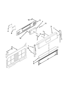 Control Panel Parts Diagram and Parts List for WFG540H0AB2  Whirlpool Range