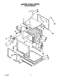 LOWER OVEN Diagram and Parts List for KEBS246YBL2  KitchenAid Wall Oven