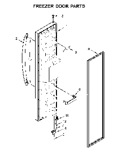 Freezer door parts Diagram and Parts List for 10650045713  Kenmore Refrigerator