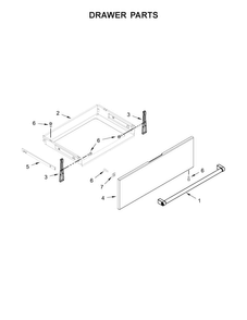 Drawer Parts Diagram and Parts List for KSGG700EBL1  KitchenAid Range