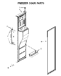 Freezer door parts Diagram and Parts List for 10651782413  Kenmore Refrigerator