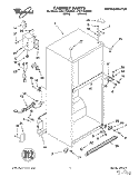 CABINET Diagram and Parts List for 4YET21DKDN01  Whirlpool Refrigerator