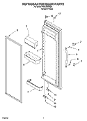 REFRIGERATOR DOOR PARTS Diagram and Parts List for CS22TKXNQ00  Crosley Refrigerator