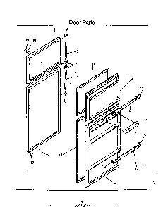 Door Diagram and Parts List for 8619*0A  Roper Refrigerator