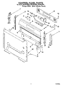 CONTROL PANEL PARTS Diagram and Parts List for GS470LEMB1  Whirlpool Range
