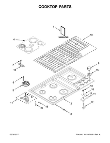 Part Location Diagram of W10909126 Whirlpool SCREW