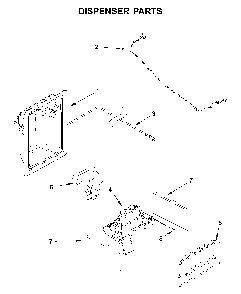 Dispenser parts Diagram and Parts List for WRS325SDHW05  Whirlpool Refrigerator