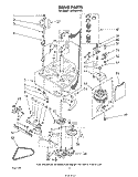 DRIVE Diagram and Parts List for LA5380XPW2  Whirlpool Washer