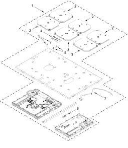 Part Location Diagram of W11704827 Whirlpool Harness, Induction Module To Main Harness