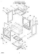 CHASSIS Diagram and Parts List for SF3020SGW0  Whirlpool Range
