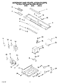 INTERIOR AND VENTILATION PARTS Diagram and Parts List for THM14XMQ0  Whirlpool Microwave