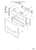 CONTROL PANEL Diagram and Parts List for SF350BEEW0  Whirlpool Range